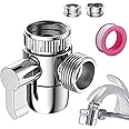 GraGra 3 Way Shower Diverter Valve, M22 X M24 Tap Adapter for Dishwashers Washing Machines Shower Nozzles in Kitchen Sink Tap, and Bathroom Ordinary Shower Hoses or Water Supply Hoses