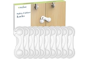 TRILINK Kindersicherung Schrank Schubladen 10 Stück, Baby-Proofing-Baby-Sicherheitsschlösser, Schranksicherung Baby, Schrankschloss für Babys Kinder für Möbel, Küche, stark klebend, kein Bohren, langlebig