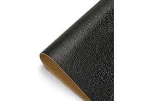 Arespark Patchs de réparation en cuir,150x40cm simili cuir autocollant,patch auto-adhésif rénovation,Patch de Réparation Kit pour canapés,sacs,siège Auto.(Noir)