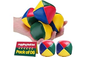 valuehive 6-Pack Juggling Balls - Durable Soft with Easy Grip - Circus Juggling Balls for Beginners and Professionals - Perfect for Learning and Practicing Juggling Skills