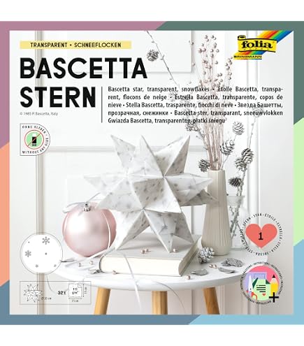 Kit étoile Bascetta En Papier Turquoise/cuivre – 32 Feuilles 20x20 Cm, Pliage Origami 3D, Décoration Intemporelle