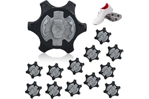 EASYKEENECOM 18 crampons de chaussures de golf avec 1 clé de rechange pour chaussures de golf