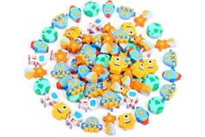 Kesote Gumki do mazania dla dzieci, 80 sztuk, z motywem kosmosu, prezent na urodziny dziecka, rożek szkolny do wypełnienia, motywy losowe