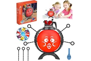 QUIXION Desktop Balloon Game, Balloon Popping Game for Kids Age 8 and Up, Balloon Interactive Party Games, 10 Balloons Burst Gam-e, Pop the Balloo-n Family Gathering Games, Balloons Toys for Kid & Adult