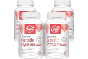 CESTFILO Liposomale Quercétine Phytosome 1600mg Softgels avec Bromélaïne, Supplément Antioxydant Stimulant l'immunité pour Améliorer la Santé Respiratoire et la Défense Immunitaire