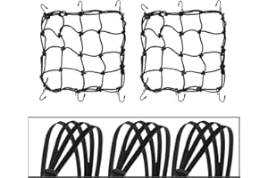 GTDOOCE Filet Moto,Tendeurs Elastique avec Crochets,5 Pieces Tendeur Elastique Noir,Tendeur Vélo 4 en1,Tendeur Plat,Sangle Velo,Elastique Tendeur,Filet Elastique,Sangle Bagage Moto pour Moto,Vélo,Camping