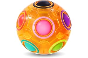 Vdealen Magic Rainbow Ball Palla Magica Palla Antistress Puzzle Arcobaleno Magico Palla da Gioco Giocattoli per Bambini Adolescenti e Adulti Rompicapo per Lo Sviluppo di Abilità