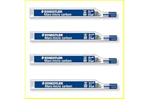 Staedtler Mars Micro Carbon 250 Lot de 4 tubes de 24 mines HB 1,3 mm