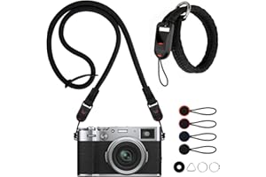 LURICO Tracolla Macchina Fotografica con 4 Sgancio Rapido, Set di Tracolla Fotocamera e Cinturino da Polso, Cinturino per fotocamera per Polsi Diversi, Cinghia per Fotocamera per DSLR/SLR