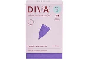 DivaCup Menstrual Cups Model 2 - 100% Medical-Grade Silicone, BPA- And Dye-Free, Soft, Comfortable Cup With Storage Bag And User Guide. Only Period Cup Approved As Medical Device In Multiple Countries