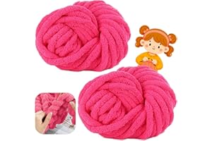 ANKEKOLYSTAR Pelote Laine Grosse Maille 500 g (250 g x 2) - Environ 54 m, Clair Grosse Pelote de Laine xxl Doux et Confortable Pour crochet, couvertures, écharpes, chapeaux, couvertures (08)