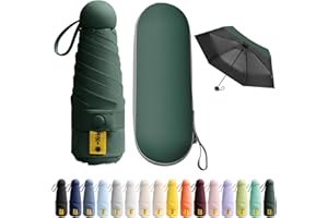 BEKKLPOU Mini Paraguas De Bolsillo, Paraguas Plegable Antiviento, Paraguas Para El Sol, Mini Paraguas, Desplazamientos Diarios, Unisex