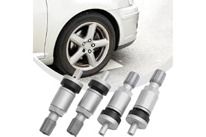Homeponnew 4-pack däcktrycksensor i metall för Toyota Corolla, C-HR och Land Cruiser – TPMS-skärm med silverfinish