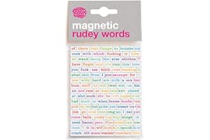 Brainbox Candy - Magnetic Peel Off Rude Words - Adult Fridge Magnets for Funny Messages & Jokes