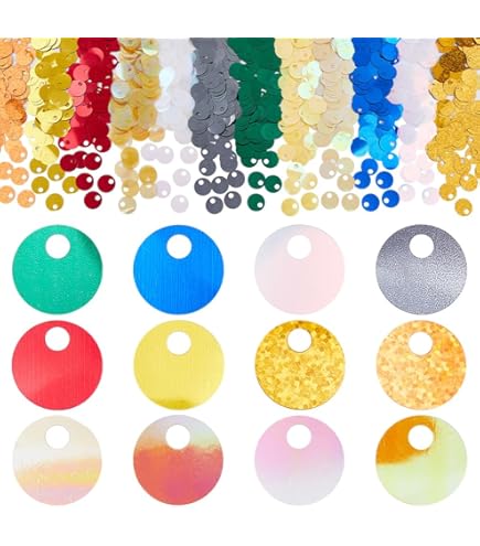 Blausky 6-15 mm x 20 g kleurrijke pailletten om te knutselen