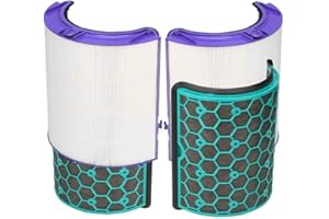 Quailitas Filtre HEPA à charbon actif compatible avec Dyson Pure Cool DP04 HP04 TP04 – Filtre de rechange avec ventilateur tour, élimine les virus et les bactéries