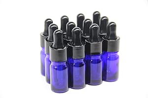 YIZHAO Flacon Compte Gouttes 10ml, Bleu Flacon Huile Essentielle Vide avec Pipette Verre, pour Huile Essentielle, Aromathérapie, Laboratoire, Massage, Cosmétique, Voyage - 12 Pcs