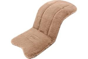 LAT LEE AND TOWN Baby Pushchair Seat Liners 78 x 35cm Faux Sheepskin Pram Liner Stroller Cushion Breathable Baby Stroller Seat Pad Liners Universal Soothing Silky Soft Baby Seat Travel in Summer or Winter (Bean Paste)