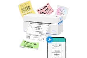 ORGSTA T001 Imprimante d'étiquettes d'expédition Bluetooth 4x6 Largeur 20–110 mm Imprimante Etiquette Expedition Compatible avec Ebay, Amazon, Ups, DHL, DPD Shipping Label Printer