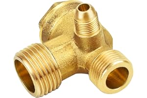 CAPRICIOUS Valvola di Ritorno Compressore Valvole Antiritorno Compressore D'aria Valvola di Ritorno Filettatura Maschio Ottone a 3 Porte Diametro dell'interfaccia 20/16/10MM