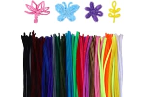 GOODENGFULL Pack of 300 Pipe Cleaners for Crafts, 27 Bright Colours, Pipe Cleaners for Crafts, Pipe Cleaners, Flower Pipe Cleaner, Chenille Wire, Pipe Cleaner, Colourful Pipe Cleaner, Green Pipe Cleaner, Flowers