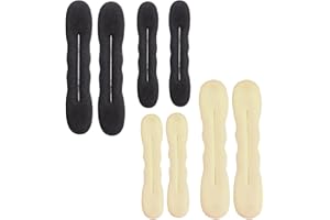 SMTELEGANCE 4PCS Dutt Maker Duttkissen Dutt Hilfe Einfach Zu Bedienen Flexibel Hergestellt Aus Hochdichtem Schwamm Mehrfach Biegen und Nicht Brechen Wiederverwendbar