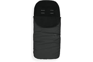 OLOBABY Universal Baby Stroller cosytoes Liner Buggy Padded Footmuff XXL Tall Wide (Waterproof) (Black/Black Fleece)