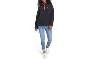 Tommy Hilfiger Damen 1/4 Zip Mockneck Sherpa Soft Pullover Pullover