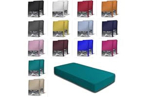 ONE-HOME 2er Set Jersey Spannbettlaken Spannbetttücher Bettlaken Spannbetttuch weiche Baumwolle mit Rundumgummizug, Farbe: Petrol, Maße: 2er Pack 90-100 x 200 cm