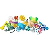 Amazon Basics Cat Toy Kits Variety Pack with Teaser, Ball, Feather, Spring