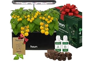 Nouri 7 Pod + Heirloom Basil | Smart Garden for Home Cooks | Hydroponics Growing System | LED Grow Lights | Indoor Herb Garden Kit for Plant Lovers, Gardeners, Black