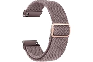 AidorMax Cinturino a Sgancio Rapido 22 mm, Cinturini di Ricambio Regolabile in Elastico con Smartwatch e Orologi, Braccialetto Estensibile Eleganti, Comode e Traspiranti per Uomo e Donna (Viola Fumo)
