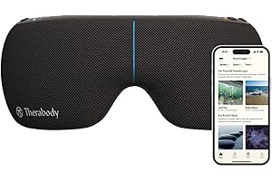 Therabody SmartGoggles 2.0 Heated Eye Mask, Blackout Sleep Mask & Temple Massage for Personalized Relaxation, Headache Relief