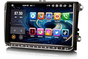 GONFEN 9 núcleos Pantalla 4GB+64GB Android 13 Autoradio Radio de coche para VW Golf 5/6 Passat CC Polo Tiguan Touran Jetta Skoda SEAT DAB+ GPS Navi CarPlay Android Auto DSP WiFi OBD2 USB Bluetooth 5.0