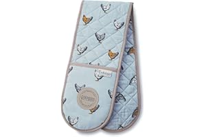 OZMO Cooksmart Farmers Kitchen Double Oven Glove Chicken Design