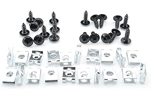 Tech-Parts-Koeln Schrauben Verkleidung Clipse 5mm Roller Quad Motorrad M5 schwarz Klemmen Satz