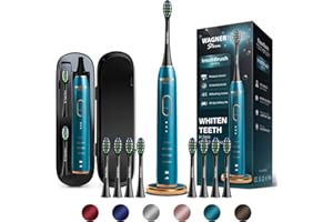 ‎WAGNER STERN Wagner Stern IntelliBrush Series Whitening Elektrische Zahnbürste mit Drucksensor Bietet 4 Putzmodi, 3 Intensitäten, 8 weiche Bürstenköpfe und ein luxuriöses Reiseetui