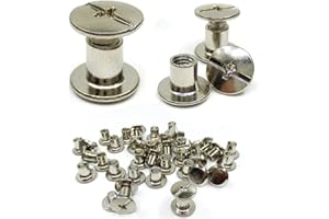 Dancepandas 50 Stücke Chicago Schrauben Buchschrauben Edelstahl Buchschrauben Set (5X6mm)