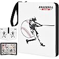 ProCase 4-Pocket Baseball Card Binder Fits 440 Cards, Sport Trading Card Album Book with 55 Sleeves for Baseball Colletible Card Holder -Medium