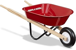 Radio Flyer Kid's Wheelbarrow, Red Toy Wheelbarrow for Toddlers