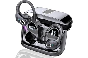 STECEi Casque Audio AI Traducteur Vocal Instantané, 75Hrs Écouteur Traducteur Instantané avec 164 Langues/6 Modes de Traduction, 3 en 1 Écouteur AI Traduction Vocale Instantanée pour Affaires/Études