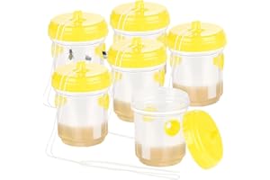 Exbuster Wasp Traps: Toxin-Free Wasp & Fly Trap for Standing and Hanging, Set of 6 (Live Fly Trap, Live Fly Trap, Insect Protection)