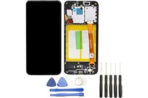 Visiodirect® Ecran Complet: Vitre tactile + Ecran LCD sur châssis Compatible avec Samsung Galaxy A20e SM-A202F Noir 5.8" + Kit Outils