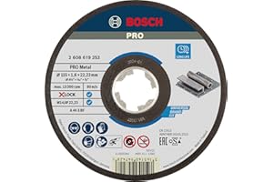 Bosch 1x PRO Metal Longlife Cutting Disc for Small Angle Grinder and X-Lock, M14/22.23 mm (for Steel, Ø 115 mm, Professional Accessory Small Angle Grinder)