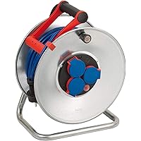 Brennenstuhl Garant S IP44 Kabeltrommel (50m, Stahlblech, kurzfristiger Einsatz im Außenbereich, Made in Germany)