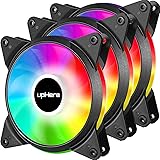 upHere 3-PIN 120mm Couleur/Rainbow LED Ventilateurs de Boitier PC Silencieux Pack Triple (T3CF3-3)
