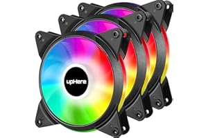 upHere 3-PIN 120mm Couleur/Rainbow LED Ventilateurs de Boitier PC Silencieux Pack Triple (T3CF3-3)