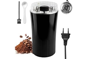 Elektrisk kryddkvarn, 300 W kaffekvarn, blad och kammare i rostfritt stål, för kaffebönor, kryddor och örter