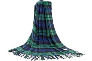 Signare Cashmere-Like Large Plaid Tartan Shawl Wrap Scarf for Women