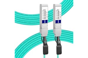 FLYPROFiber SFP+ to SFP+ Cable, 10G SFP+ AOC Cable Active Optical Fiber Cable, OM3 MMF Direct-Attach Fiber Assemblies with SFP+ connectors for Cisco, Ubiquiti UniFi, Supermicro, Mikrotik, 50M(164ft)